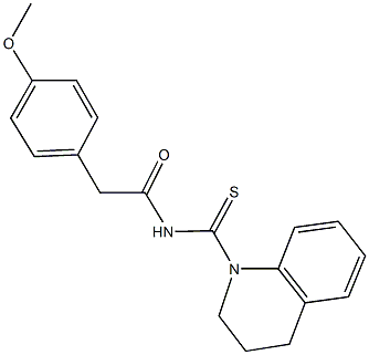 N-(3,4-dihydro-1(2H)-quinolinylcarbothioyl)-2-(4-methoxyphenyl)acetamide Struktur