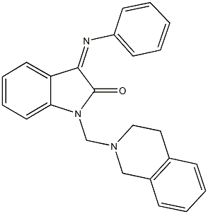 1-(3,4-dihydro-2(1H)-isoquinolinylmethyl)-3-(phenylimino)-1,3-dihydro-2H-indol-2-one Struktur