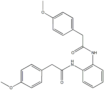 2-(4-methoxyphenyl)-N-(2-{[(4-methoxyphenyl)acetyl]amino}phenyl)acetamide Struktur