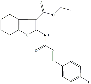 ethyl 2-{[3-(4-fluorophenyl)acryloyl]amino}-4,5,6,7-tetrahydro-1-benzothiophene-3-carboxylate Struktur