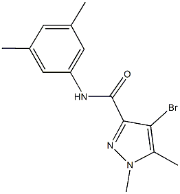 4-bromo-N-(3,5-dimethylphenyl)-1,5-dimethyl-1H-pyrazole-3-carboxamide Struktur