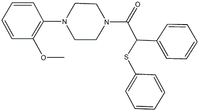 1-(2-methoxyphenyl)-4-[phenyl(phenylsulfanyl)acetyl]piperazine Struktur