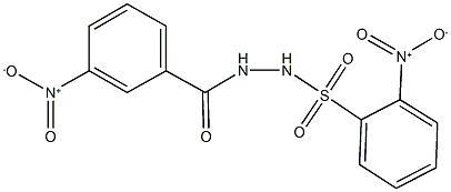 2-nitro-N'-{3-nitrobenzoyl}benzenesulfonohydrazide Struktur