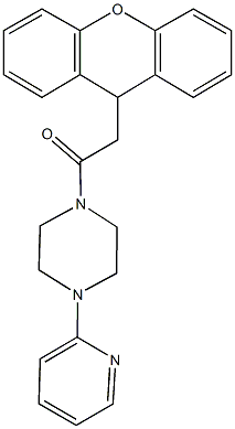 1-(2-pyridinyl)-4-(9H-xanthen-9-ylacetyl)piperazine Struktur