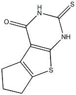 2-thioxo-1,2,3,5,6,7-hexahydro-4H-cyclopenta[4,5]thieno[2,3-d]pyrimidin-4-one Struktur