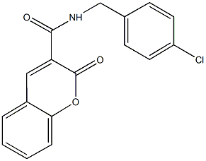 N-(4-chlorobenzyl)-2-oxo-2H-chromene-3-carboxamide Struktur