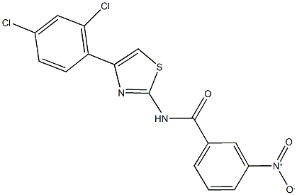 N-[4-(2,4-dichlorophenyl)-1,3-thiazol-2-yl]-3-nitrobenzamide Struktur