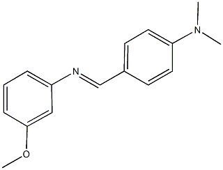 N-[4-(dimethylamino)benzylidene]-N-(3-methoxyphenyl)amine Struktur