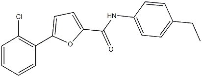 5-(2-chlorophenyl)-N-(4-ethylphenyl)-2-furamide Struktur