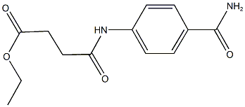 ethyl 4-[4-(aminocarbonyl)anilino]-4-oxobutanoate Struktur