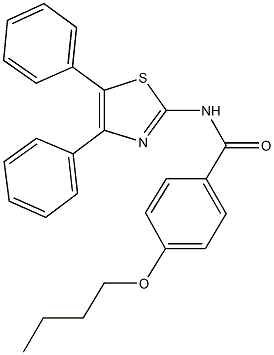 4-butoxy-N-(4,5-diphenyl-1,3-thiazol-2-yl)benzamide Struktur