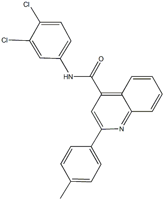 N-(3,4-dichlorophenyl)-2-(4-methylphenyl)-4-quinolinecarboxamide Struktur