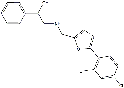 2-({[5-(2,4-dichlorophenyl)-2-furyl]methyl}amino)-1-phenylethanol Struktur