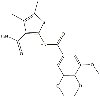 4,5-dimethyl-2-[(3,4,5-trimethoxybenzoyl)amino]thiophene-3-carboxamide Struktur