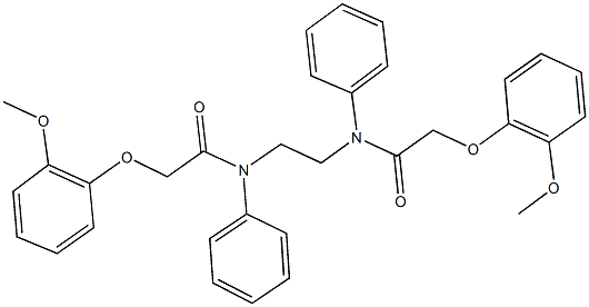 2-(2-methoxyphenoxy)-N-(2-{[(2-methoxyphenoxy)acetyl]anilino}ethyl)-N-phenylacetamide Struktur