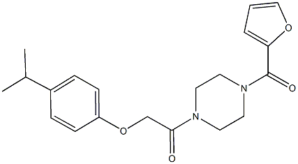 2-[4-(2-furoyl)-1-piperazinyl]-2-oxoethyl 4-isopropylphenyl ether Struktur