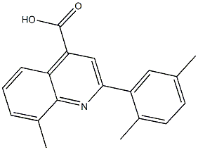 2-(2,5-dimethylphenyl)-8-methyl-4-quinolinecarboxylic acid Struktur