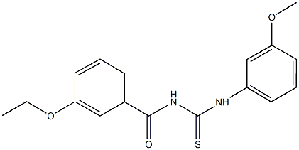 N-(3-ethoxybenzoyl)-N'-(3-methoxyphenyl)thiourea Struktur