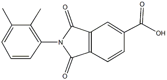 2-(2,3-dimethylphenyl)-1,3-dioxo-5-isoindolinecarboxylic acid Struktur