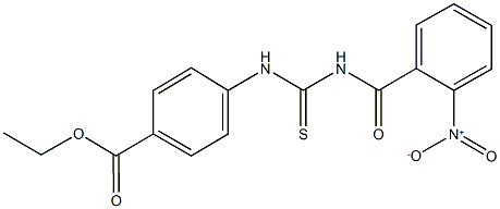 ethyl 4-{[({2-nitrobenzoyl}amino)carbothioyl]amino}benzoate Struktur