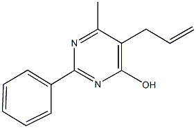 5-allyl-6-methyl-2-phenyl-4-pyrimidinol Struktur