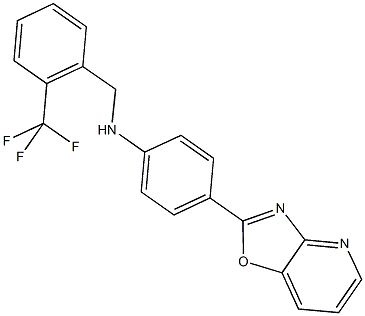 N-(4-[1,3]oxazolo[4,5-b]pyridin-2-ylphenyl)-N-[2-(trifluoromethyl)benzyl]amine Struktur