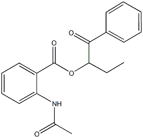 1-benzoylpropyl 2-(acetylamino)benzoate Struktur