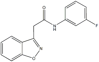 2-(1,2-benzisoxazol-3-yl)-N-(3-fluorophenyl)acetamide Struktur