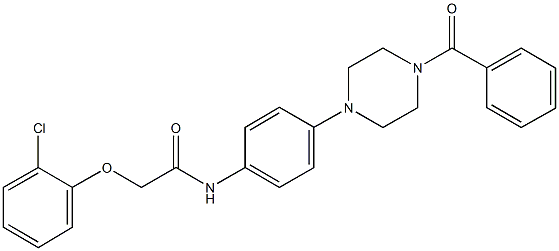 N-[4-(4-benzoyl-1-piperazinyl)phenyl]-2-(2-chlorophenoxy)acetamide Struktur