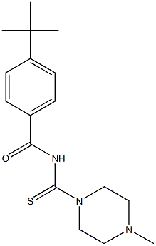 4-tert-butyl-N-[(4-methyl-1-piperazinyl)carbothioyl]benzamide Struktur