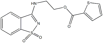 2-[(1,1-dioxido-1,2-benzisothiazol-3-yl)amino]ethyl 2-thiophenecarboxylate Struktur