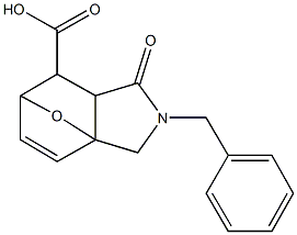 3-benzyl-4-oxo-10-oxa-3-azatricyclo[5.2.1.0~1,5~]dec-8-ene-6-carboxylicacid Struktur