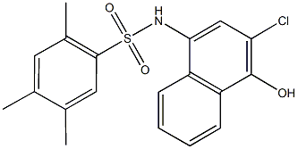 N-(3-chloro-4-hydroxy-1-naphthyl)-2,4,5-trimethylbenzenesulfonamide Struktur