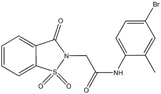 N-(4-bromo-2-methylphenyl)-2-(1,1-dioxido-3-oxo-1,2-benzisothiazol-2(3H)-yl)acetamide Struktur