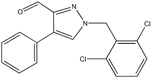 1-(2,6-dichlorobenzyl)-4-phenyl-1H-pyrazole-3-carbaldehyde Struktur