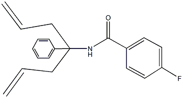 N-(1-allyl-1-phenyl-3-butenyl)-4-fluorobenzamide Struktur