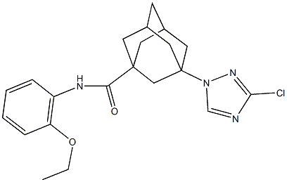 3-(3-chloro-1H-1,2,4-triazol-1-yl)-N-(2-ethoxyphenyl)-1-adamantanecarboxamide Struktur