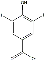 4-hydroxy-3,5-diiodobenzoate Struktur