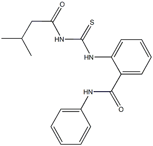 2-({[(3-methylbutanoyl)amino]carbothioyl}amino)-N-phenylbenzamide Struktur