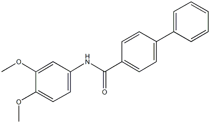 N-(3,4-dimethoxyphenyl)[1,1'-biphenyl]-4-carboxamide Struktur