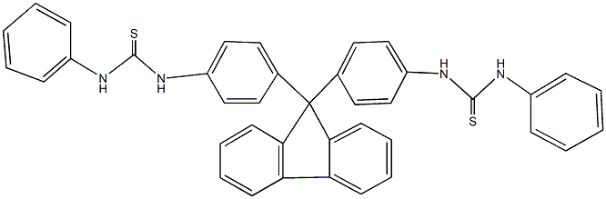 N-[4-(9-{4-[(anilinocarbothioyl)amino]phenyl}-9H-fluoren-9-yl)phenyl]-N'-phenylthiourea Struktur