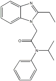 2-(2-ethyl-1H-benzimidazol-1-yl)-N-isopropyl-N-phenylacetamide Struktur