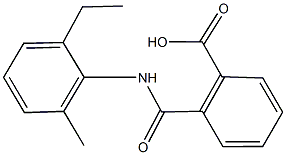 2-[(2-ethyl-6-methylanilino)carbonyl]benzoic acid Struktur