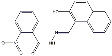 N'-[(2-hydroxy-1-naphthyl)methylene]-2-nitrobenzohydrazide Struktur