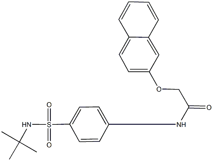 N-{4-[(tert-butylamino)sulfonyl]phenyl}-2-(2-naphthyloxy)acetamide Struktur