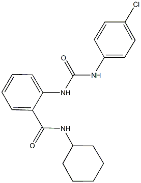 2-{[(4-chloroanilino)carbonyl]amino}-N-cyclohexylbenzamide Struktur