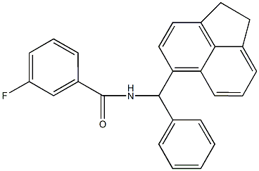 N-[1,2-dihydro-5-acenaphthylenyl(phenyl)methyl]-3-fluorobenzamide Struktur