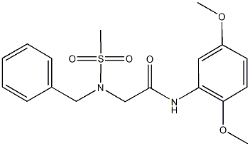 2-[benzyl(methylsulfonyl)amino]-N-(2,5-dimethoxyphenyl)acetamide Struktur