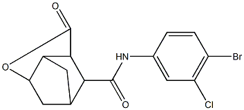 N-(4-bromo-3-chlorophenyl)-5-oxo-4-oxatricyclo[4.2.1.0~3,7~]nonane-9-carboxamide Struktur