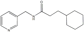 3-cyclohexyl-N-(3-pyridinylmethyl)propanamide Struktur